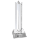 7 1/2" Silver Star Column Acrylic with Silver  Base