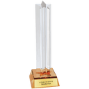 8 1/2" Gold Star Column Acrylic with Gold Base