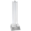 8 1/2" Silver Star Column Acrylic with Silver Base