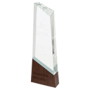 11" Peak Sierra Glass with Walnut Base