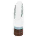 9 3/4" Cylinder Sierra Glass with Walnut Base
