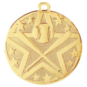 Gold 2" Superstar Baseball/Softball Medal