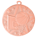 Bronze 2" Superstar Basketball Medal