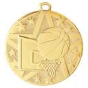 Gold 2" Superstar Basketball Medal