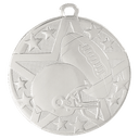 Silver 2" Superstar Football Medal