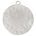 Silver 2" Superstar Soccer Medal