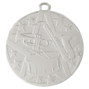 Silver 2" Superstar Band Medal
