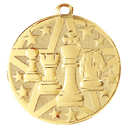 Gold 2" Superstar Chess Medal