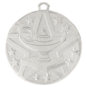 Silver 2" Superstar Lamp of Knowledge Medal