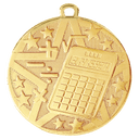 Gold 2" Superstar Math Medal