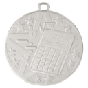 Silver 2" Superstar Math Medal