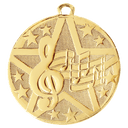 Gold 2" Superstar Music Medal