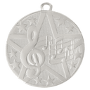 Silver 2" Superstar Music Medal