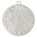 Silver 2" Superstar Pinewood Derby Medal