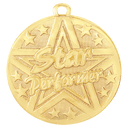 Gold 2" Superstar Star Performer Medal