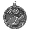 Antique Silver 1 3/4" Track Shooting Star Medal