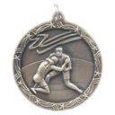 Antique Gold 1 3/4" Wrestling Shooting Star Medal