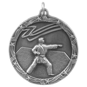 Antique Silver 1 3/4" Martial Arts Shooting Star Medal