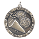 Antique Gold 1 3/4" Cheer Shooting Star Medal