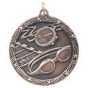 Antique Bronze 1 3/4" Swimming Shooting Star Medal