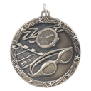 Antique Gold 1 3/4" Swimming Shooting Star Medal