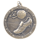 Antique Gold 2 1/2" Soccer Shooting Star Medal