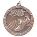 Antique Bronze 2 1/2" Track Shooting Star Medal
