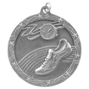 Antique Silver 2 1/2" Track Shooting Star Medal