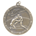 Antique Gold 2 1/2" Wrestling Shooting Star Medal