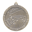 Antique Gold 2 1/2" Music Shooting Star Medal