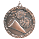 Antique Bronze 2 1/2" Cheer Shooting Star Medal