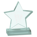 Jade 5" x 5" Star Acrylic Award with 4" Base