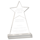 4 3/4" x 8" Clear Star Obelisk Acrylic with 5 3/4" inch Base
