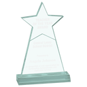 4 3/4" x 8" Jade Star Obelisk Acrylic with 5 3/4" Base