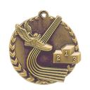 Antique Gold 1 3/4" Track Millennium Medal