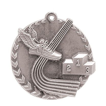 Antique Silver 1 3/4" Track Millennium Medal