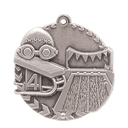 Antique Silver 1 3/4" Swimming Millennium Medal