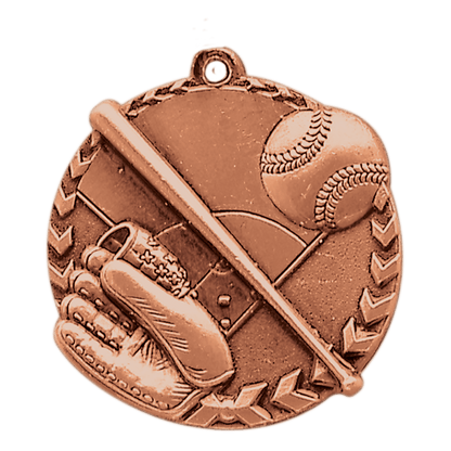 Antique Bronze 1 3/4" Baseball/Softball Millennium Medal