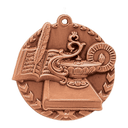 Antique Bronze 1 3/4" Lamp of Knowledge Millennium Medal