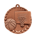 Antique Bronze 1 3/4" Basketball Millennium Medal