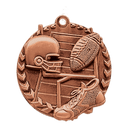 Antique Bronze 1 3/4" Football Millennium Medal