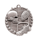 Antique Silver 1 3/4" Football Millennium Medal