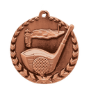Antique Bronze 1 3/4" Golf Millennium Medal
