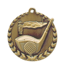 Antique Gold 1 3/4" Golf Millennium Medal