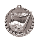 Antique Silver 1 3/4" Golf Millennium Medal