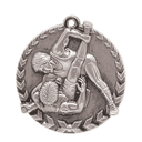 Antique Silver 1 3/4" Wrestling Millennium Medal