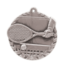 Antique Silver 1 3/4" Tennis Millennium Medal