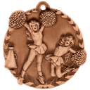 Antique Bronze 1 3/4" Cheer Millennium Medal