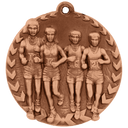 Antique Bronze 1 3/4" Cross Country Millennium Medal