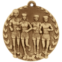 Antique Gold 1 3/4" Cross Country Millennium Medal